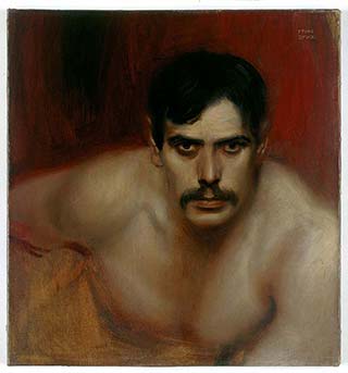 Bild Männliche Portraitstudie (Das böse Gewissen) von Franz von Stuck