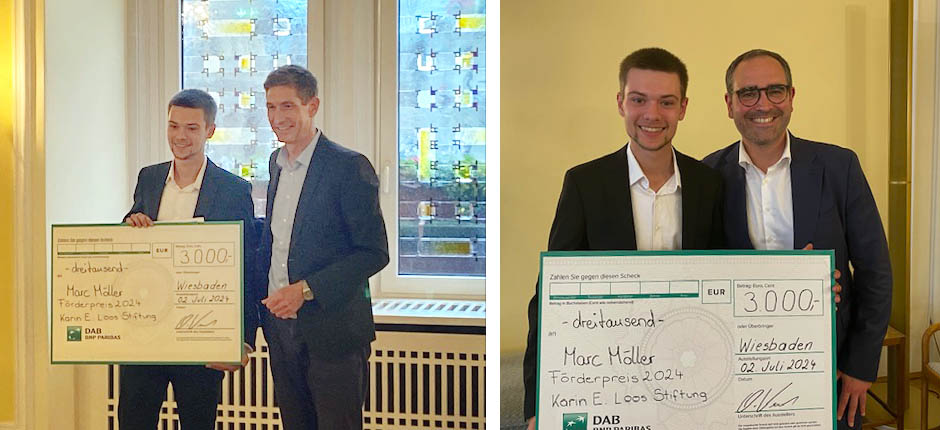 Foto Marc Möller erhält den Förderpreis 2024 der Karin Elisabeth Loos Stiftung
